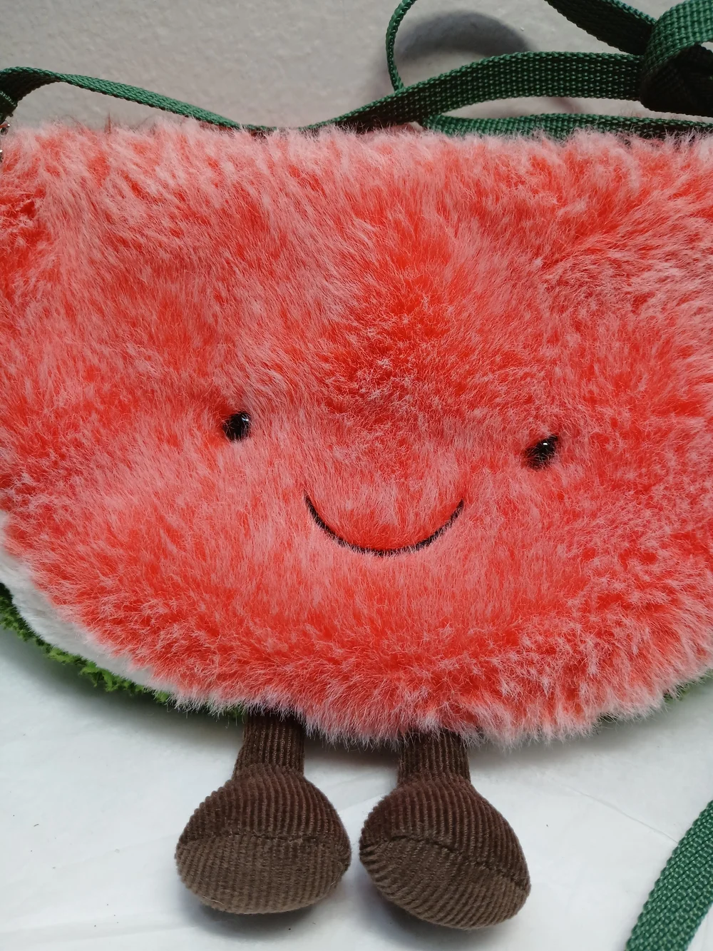 Jellycat Watermelon Plush Crossbody Bag in Red, Green & Brown